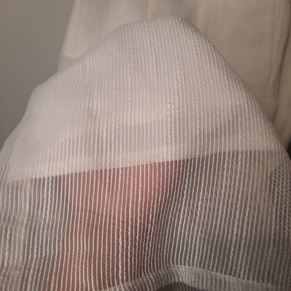 LUXE White Sleeveless Midi Dress with Lace - Picture 5 of 12